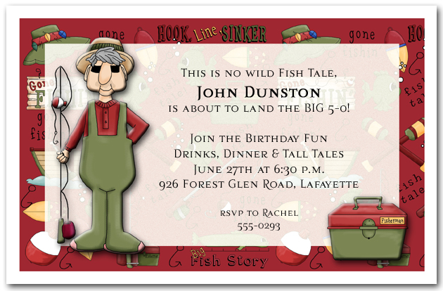 Gone Fishing Party Invitations from TheInvitationShop.com