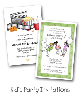 Kid's Party Invitations from TheInvitationShop.com