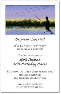 Fly Fishing Party Invitations from TheInvitationShop.com