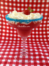 Red, White & Blue Strawberry-Watermelon Daiquari for 4th of July or Memorial Day