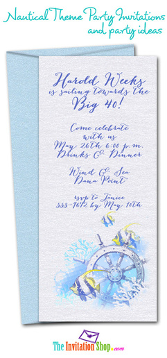 Nautical Theme Party Invitations and Party Planning Ideas from TheInvitationShop.com