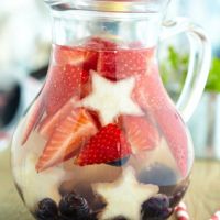 Red, White & Blue Sangria for 4th of July or Memorial Day | TheInvitationShop.com