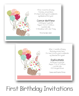 First Birthday Party Invitations from TheInvitationShop.com