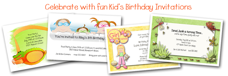 Kids Birthday Party Invitations from TheInvitationShop.com