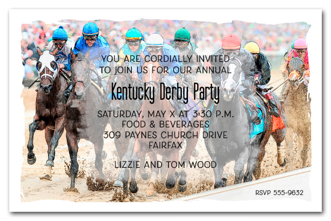 Crowd the Rail Kentucky Derby Party Invitations from TheInvitationShop.com