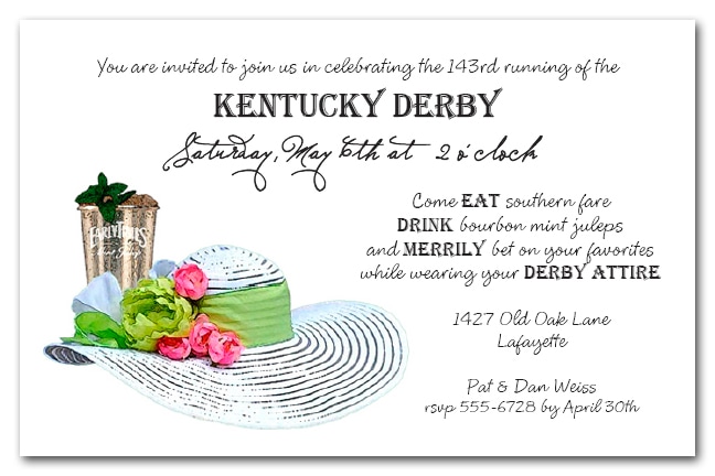 Kentucky Derby Party Invitations - The Invitation Shop