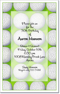 Score Golf Party Invitations from TheInvitationShop.com