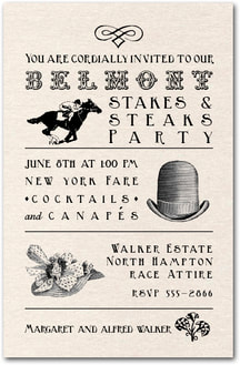Belmont Stakes Vintage Billboard Party Invitations from TheInvitationShop.com