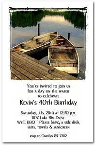 Rowboats on the Lake Party Invitations from TheInvitationShop.com