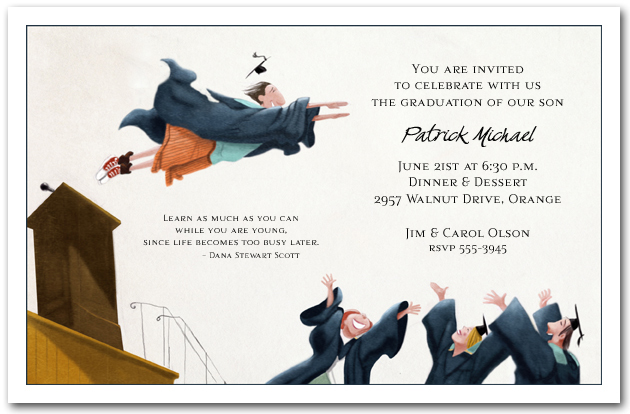 Flying High Graduation Party Invitations from TheInvitationShop.com