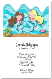 Frolicking Mermaids Invitations from TheInvitationShop.com (more hair colors available)