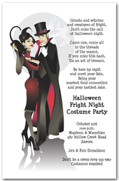 Sinister Couple Halloween Party Invitations from TheInvitationShop.com