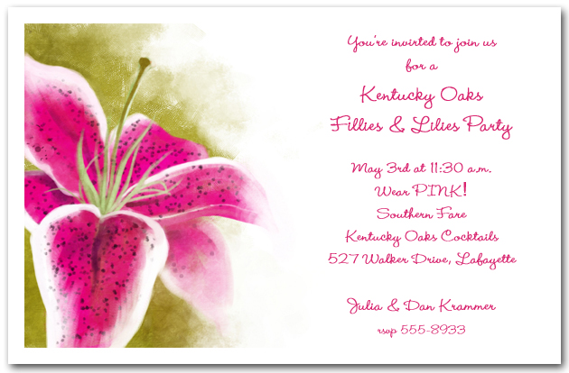 The Kentucky Oaks Party Invitations from TheInvitationShop.com