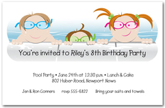 Kids in the Pool Invitations from TheInvitationShop.com