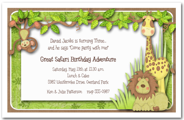 Jungle Hangout Baby Shower Invitations from TheInvitationShop.com