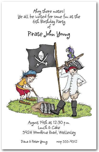 Pirate Treasure Party Invitation