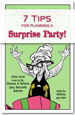 7 Tips for Throwing a Surprise Party from TheInvitationShop.com