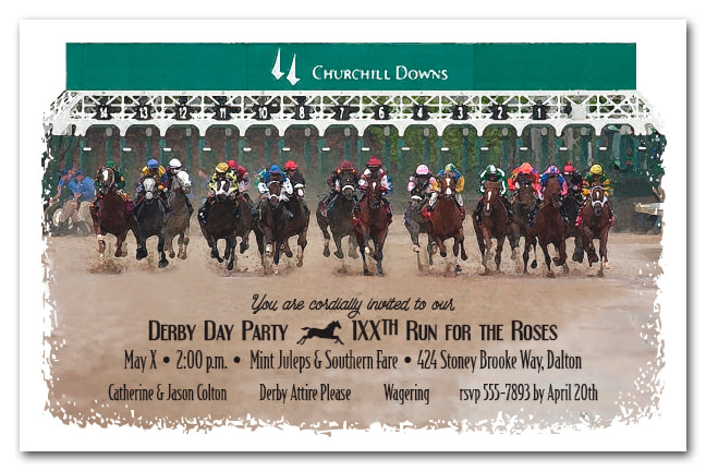 Churchill Starting Gate Kentucky Derby Party Invitations