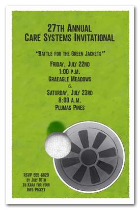 Sink It Golf Party Invitations | Come see all our golf themed party invitations