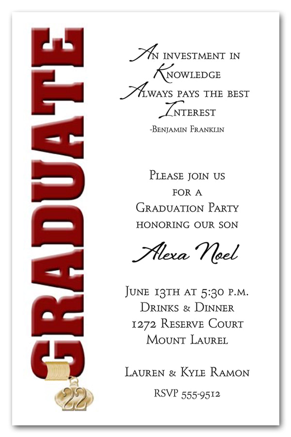 Tassel Charm Brown Graduate Invitations and Announcements - Available in several colors | TheInvitationShop.com