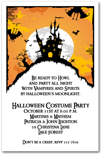 Haunted House on Hill Invitations