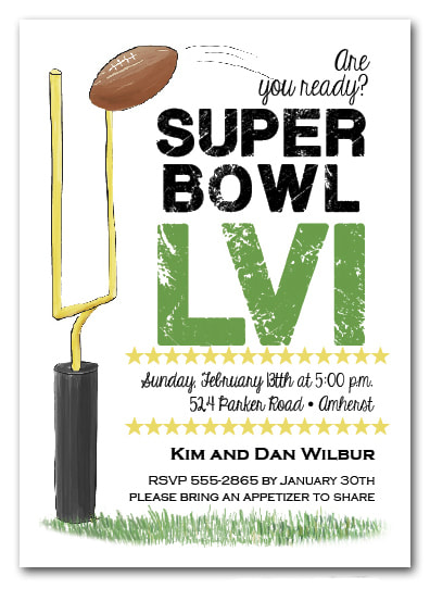 It's Game Time Super Bowl Invitations