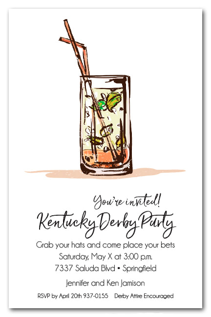 Sip a Julep Kentucky Derby Party Invitations