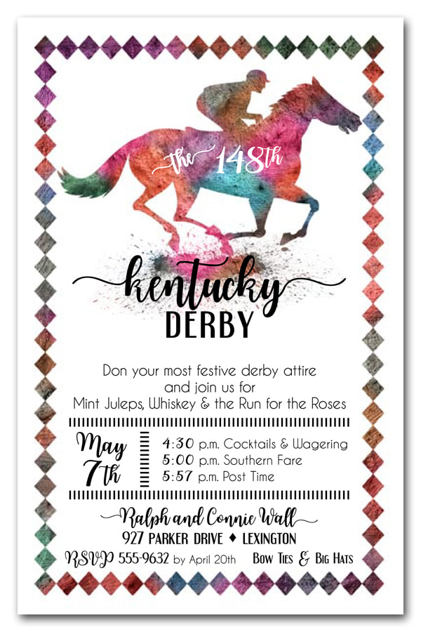 Painted Race Horse Party Invitations - Come see our entire invitation collection.