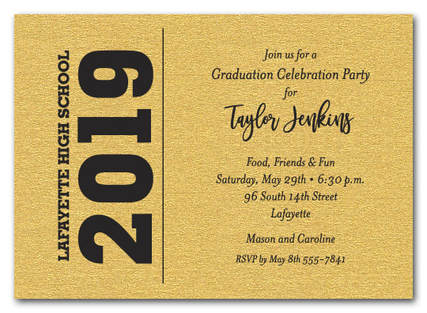 Graduation Party Invitations and Announcements - Available in LOTS  of shimmery paper colors