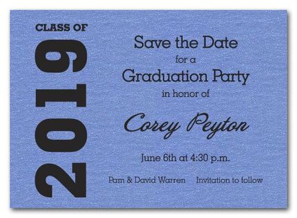 Graduation Save the Date Cards - Available in several colors from TheInvitationShop.com