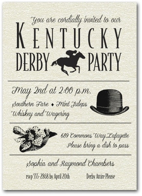 Kentucky Derby Party Invitations: Kentucky Derby Billboard Invitation from TheInvitationShop.com