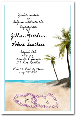 Beach Orchid Leis Party Invitations from TheInvitationShop.com