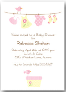 Baby Laundry Baby Shower Invitations from TheInvitationShop.com