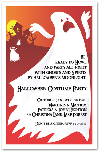 Wailing Ghosts Halloween Invitations from TheInvitationShop.com