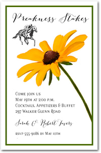 Black-Eyed Susan Stem Preakness Party Invitations from TheInvitationShop.com