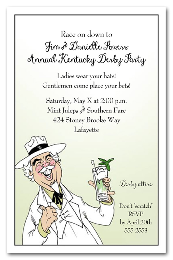 Southern Hospitality Kentucky Derby Party Invitations from TheInvitationShop.com