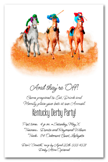 The Finish Kentucky Derby Party Invitations from TheInvitationShop.com