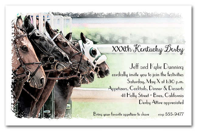 The Gate Kentucky Derby Party Invitations from TheInvitationShop.com