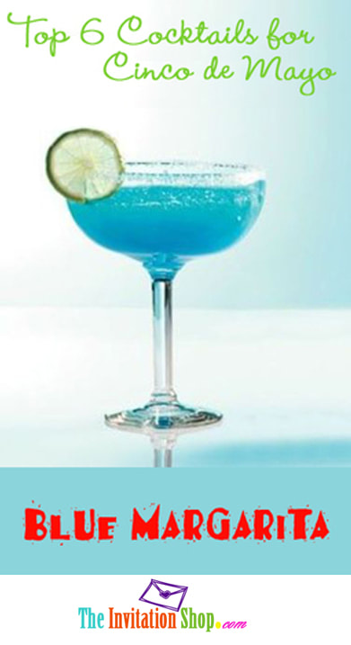 6 Fabulous Cinco de Mayo Tequila Cocktails from TheInvitationShop.com - The Moonlight Blue Margarita