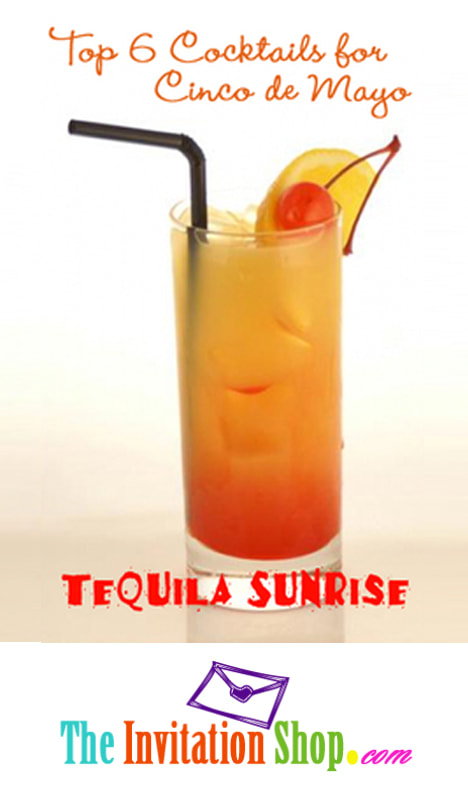 6 Fabulous Cinco de Mayo Tequila Cocktails - The Tequila Sunrise | TheInvitationShop.com