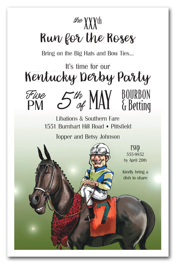 Winning Smiles Kentucky Derby Party Invitations from TheInvitationShop.com